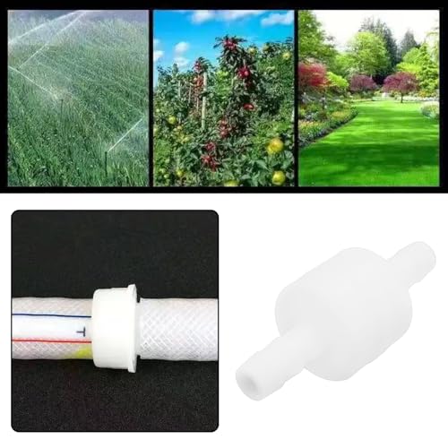 Pack of 4 Diameter 6mm Inline Check Valve with Clamping Straps Suitable for Drain Hose of Household Appliances