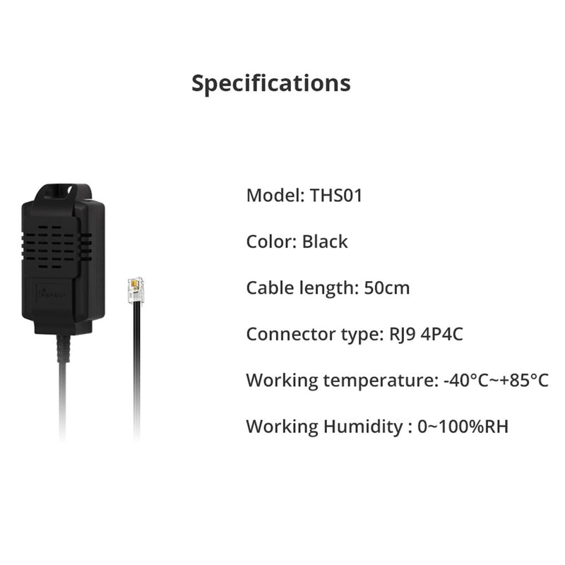 SONOFF THS01 Temp and Humi Sensor, temperature and floor sensor works with THR320D Elite/THR316D Elite/THR320D Origin/THR316D Origin, SONOFF TH Elite/TH Origine accessories