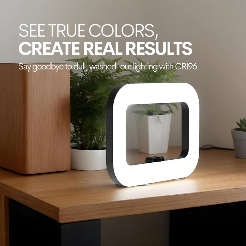 LED Content Frame - The Ultimate Content Creator Light with Soft, Adjustable Lighting & Ergonomic Handheld Design - Portable Handheld Ring Light Offers Glare-Free Clarity & Stable Control