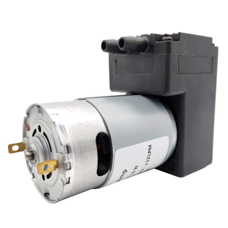 Vacuum pump DC 12V 12W, micro diaphragm pump air compressor -75KPA vacuum degree 12LPM flow,Suitable for breast pump parts replacement and vacuum adsorption projects