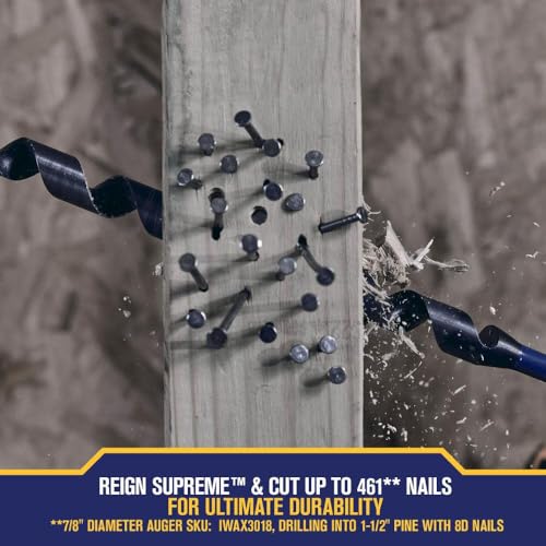 Irwin Tools IWAX3010 Auger Bit 1In X 18In Speedbor Supreme 1-In X 18-In