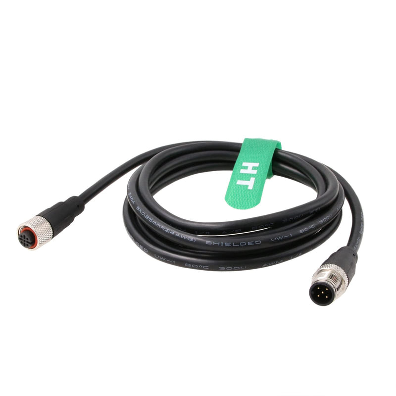 HangTon M12 A Code 5 Pin Male Female Actuator Sensor Signal Shielded Cable for Industrial Controls Automation Device Network DeviceNet CANopen IO Link Profibus (5) 5.0 Meter