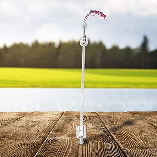 Liquid Level Sensor, DC 0-110V Large Size Stainless Steel Double Float Ball Switch Water Level Controller Sensor Switch for Water Tank,Pool,Sink,Fish Tank,etc(400mm)