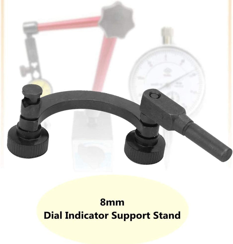 Holder for Digital Dial Indicator, Adjustable Universal Dial Indicator Holder, Semicircular Combination Test Dial Indicator Holder 8 mm Dial Gauge Support Stand for Measuring Work