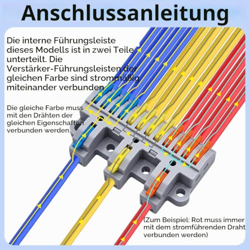 Lever Terminal Block Set (3 Input, 12 Outputs) Three Inputs and 12 Outputs Connectors DIN Rail/Screw Mounting for 28-12AWG Conductor 8 Sets