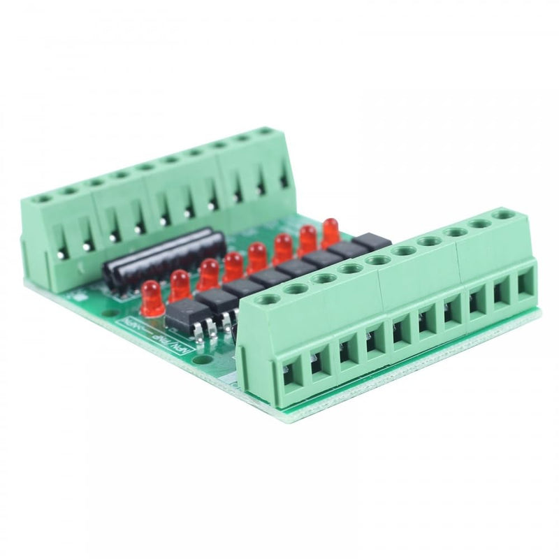 Optocoupler isolation module, DC 3.3V 5V 8 channel optocoupler isolation module, PNP NPN low-high level output signal converter