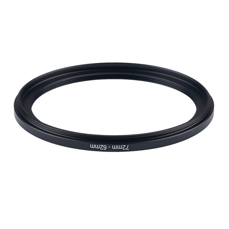 72mm lens to 62mm Camera Lens Adapter 72mm to 62mm Step Down Ring Adapter Ring for all brands of UV ND CPL, with premium lens wiping cloth 2 pack (72mm-62mm) 72mm-62mm