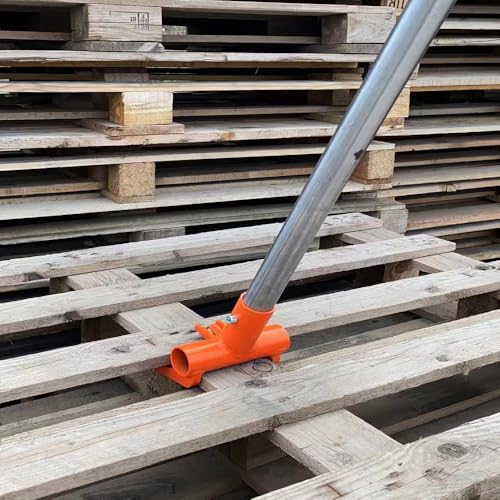Pallet Buster Tool Pallet Breaker Head Only, Pallet Disassembly Tool with Nail Puller, Pallet Removal Tool for Removing Wooden Pallet Boards, Orange