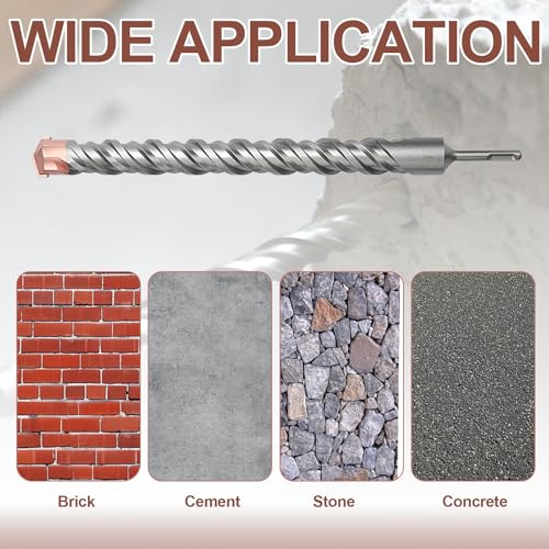 1" x 31.5" (25x800mm) SDS Plus Masonry Drill Bit, Rotary Hammer Bit 1 inch ( 25mm ) 31.5 inch / 800mm Length