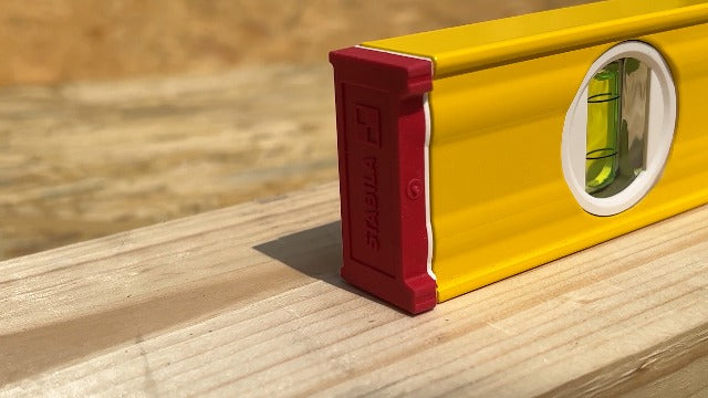 STABILA Type 80 AS Spirit Level, 30 cm, Reinforced Aluminum Profile, 1 Horizontal Vial, 1 Vertical Vial, Integrated Slip Stoppers, Made in Germany