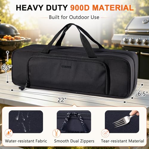 22" Grill Carry Bag, Griddle Tool Storage Bag for Blackstone Accessories Black 22" - Style A