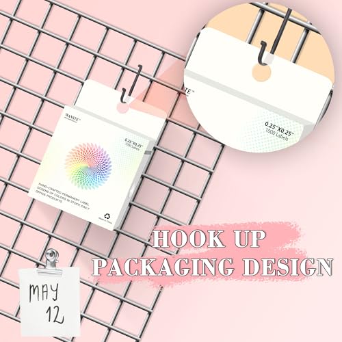 1/2" & 1/4" White Dot Stickers Round Color Coding Circle Dots Stickers
