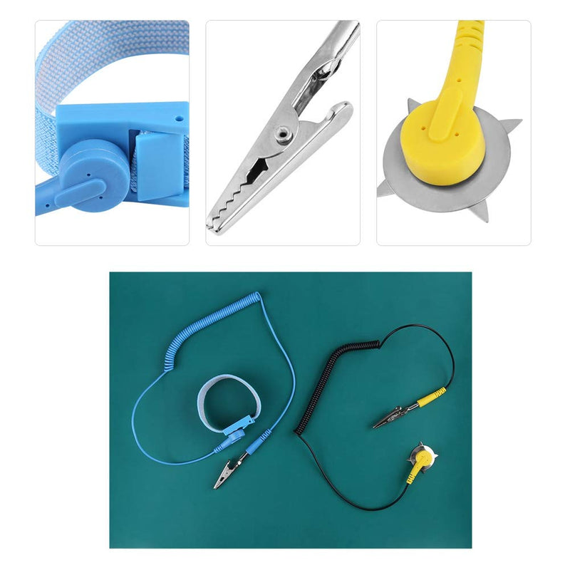 YWBL-WH Anti-Static Bracelet Electrostatic Discharge Grounding Mats for Repairing Phones, Electronic Components