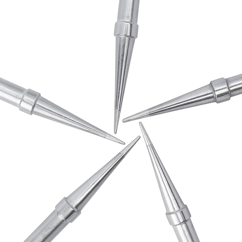 Mesee 5 pieces ETS soldering iron tip, replacement soldering tip set, soldering iron tip, soldering tips, low temperature soldering station tool Weller for WE1010NA WES51 WES50 PES51 PES50 WEP70 EC1002 EC1201A