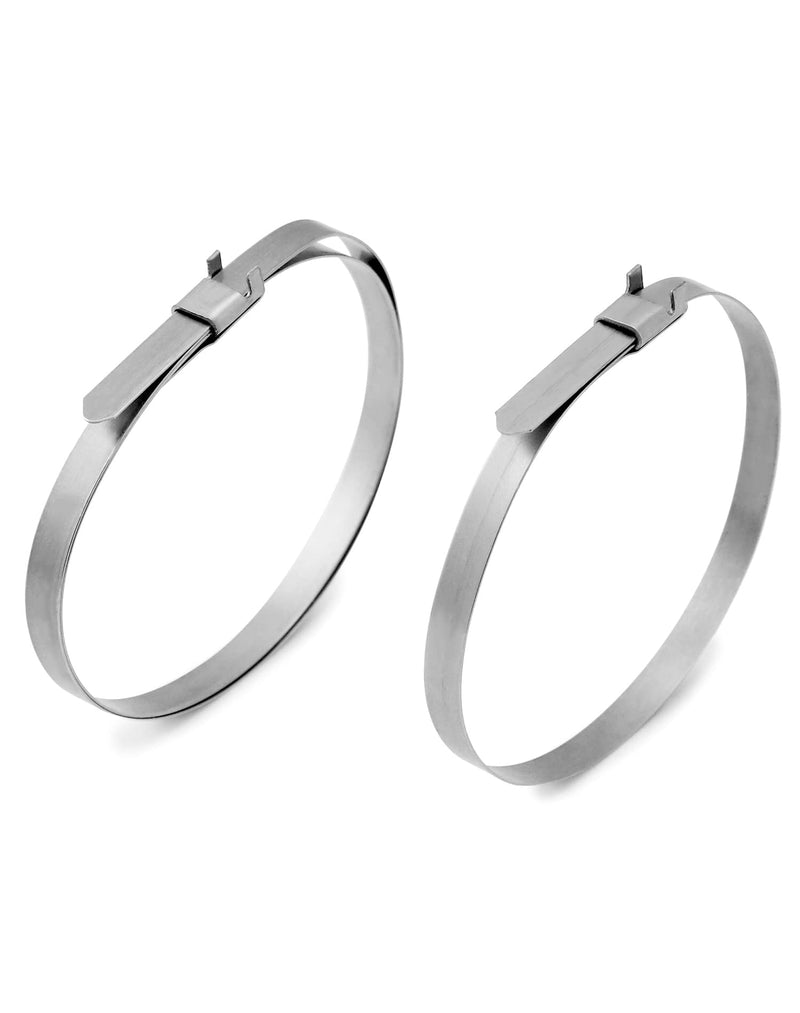 QWORK CV Boot Clamp, 20 Pack 304 Stainless Steel CV Joint Boot Band Clamp, 1.8" - 3.2", 1.8" - 5.6" Universal Adjustable Drive Shaft CV Guide Clamp