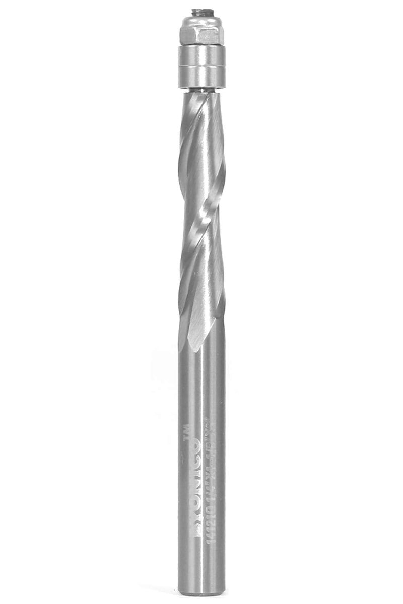 YONICO Solid Carbide Flush Trim Router Bit Spiral 1/4-Inch Up-Cut 1/4-Inch Shank 14121 Upcut - 1-1/8" Cutting Length - 1/4" Shank