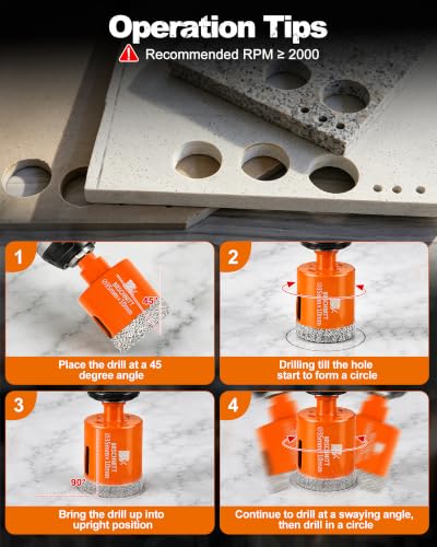 Diamond Hole Saw Kit 13pcs Tile Drill Bits Set 1/4"-2" 13pcs Drill Bit Set 13