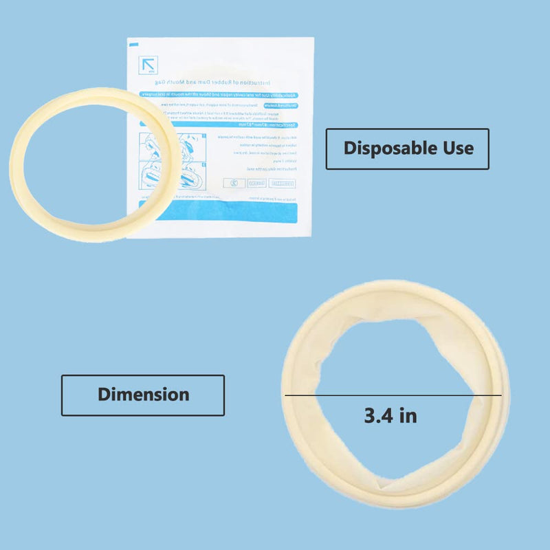 Dental Dam Cheek Retractor, Disposable Mouth Opener Lip Guard for Dental Repair & Whitening, Orthodontics, Pack of 5 (White)
