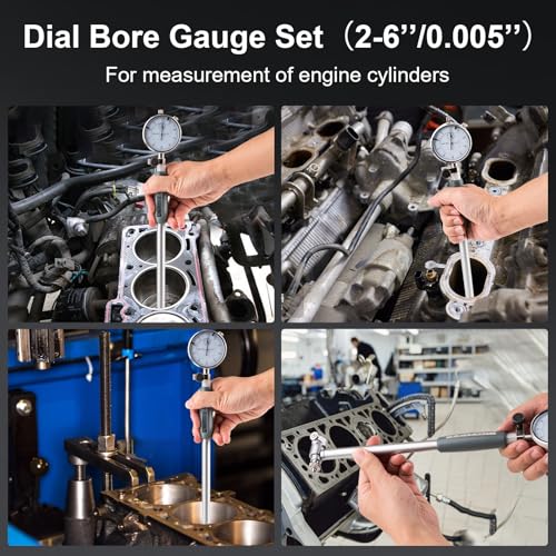Dial Bore Gauge Set with 2"-6" Range, 0.001" Accuracy