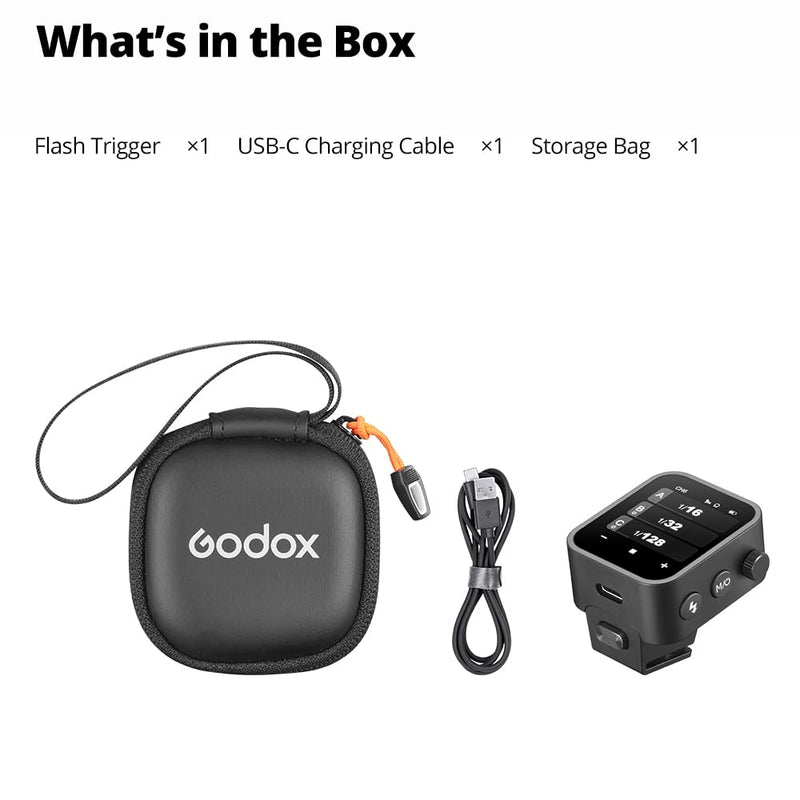 Godox X3N X3 N X3-N Trigger, Godox Flash Trigger, Touch Screen TTL Wireless Flash Trigger, with TCM Conversion, Built-in 3.7V 850mAh Li-Ion Battery, Approx 7 Days Standby for Nikon Cameras (X3-N)
