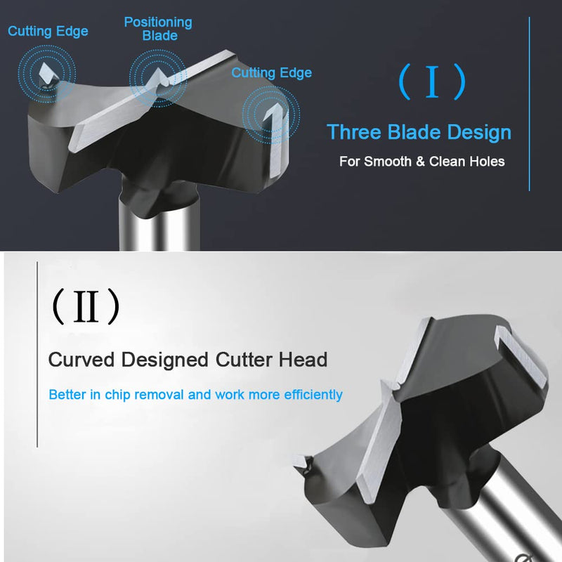 NICAVKIT Tungsten steel Forstner drill bit 60 mm, professional Forstner drill bit wood hole cutter, wood drill pot drill art drill for wood and hardwood