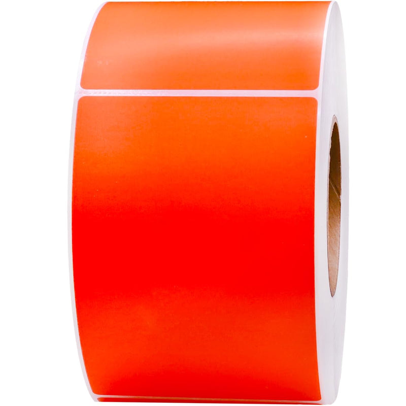 4 x 6 Thermal Transfer Fluorescent Red Labels, 3″ Inch Core, 1000 Count - Label Paper for Thermal Printer Labels, Permanent Adhesive, Suitable for Various Industries