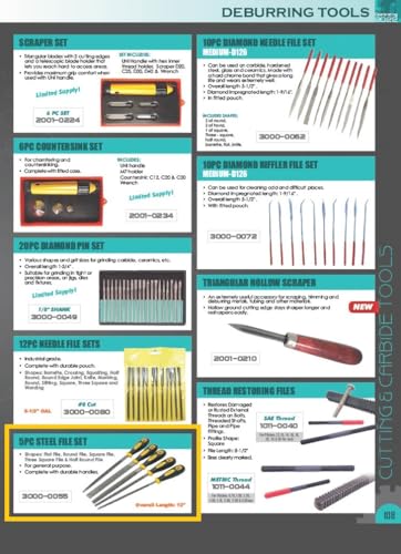 HHIP 3000-0055 5 Piece 12 Inch Steel File Set