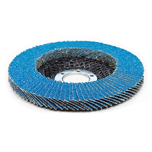 Flap Disc 4-1/2 x 7/8 Inch, 60 Grit, 90 Beveled Blades, 10PACK 60Grit-90 Heavy duty type