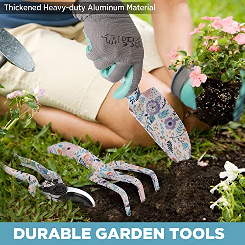 WORKPRO 5PCS Garden Tool Set and FLISSA Fixed Blade Knife