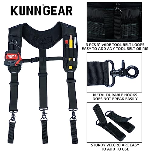KUNN 3-Points Tool Belt Suspenders & X Style Tool Belt Suspender