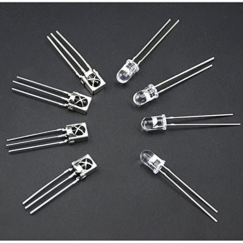 BGTXINGI 100pcs 50 Pairs 5mm Infrared Diode LED 940nm IR Emission and Receiver (Three Legs)