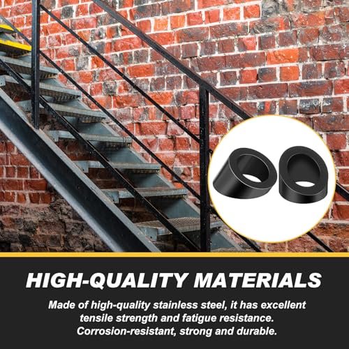 LEIFIDE 50 Pack 30 Degree Angle Washers 5/16" ID Black Steel Cable Railing 5/16"