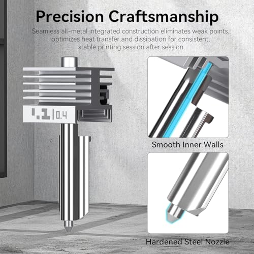 2PCS 0.4MM X2D/P2S/H2D/H2S/H2C High Speed Hotend with Hardened Steel Nozzle 2PCS 0.4MM