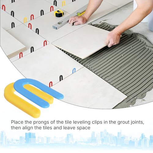 U Shaped Tile Spacers 1/4+1/8+1/16+3/16 Inch, 400Pcs Plastic Shims Multicolored 1/16+1/8+1/4+3/16*400