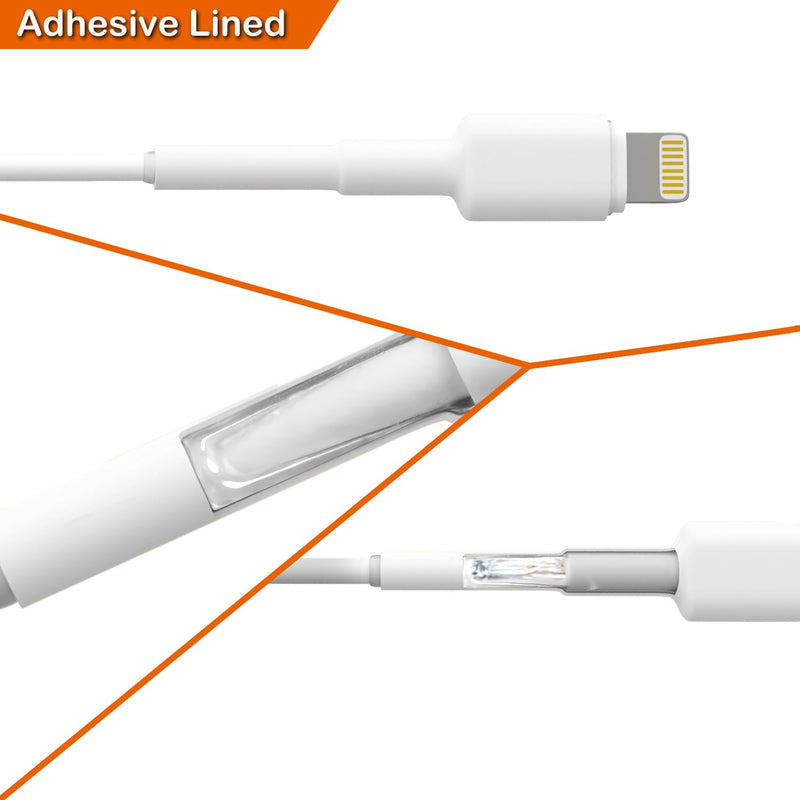 3:1 heat shrink tube set, 6.4 mm 7.9 mm 9.5 mm - waterproof heat shrink tube, white shrink tube with self-adhesive protective cover for telephone cables, 15 pieces
