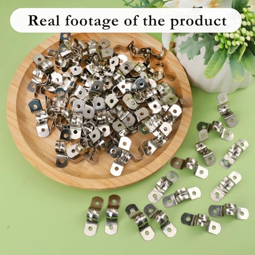 500 PCS 1/2 Inch Stainless Steel Rigid Pipe Strap, M12 Conduit Clamps, U Bracket Mounting Clamps with Two Hole, U Tube Pipe Clamp for Chemical Industry, Commercial 500 PCS 1/2 Inch