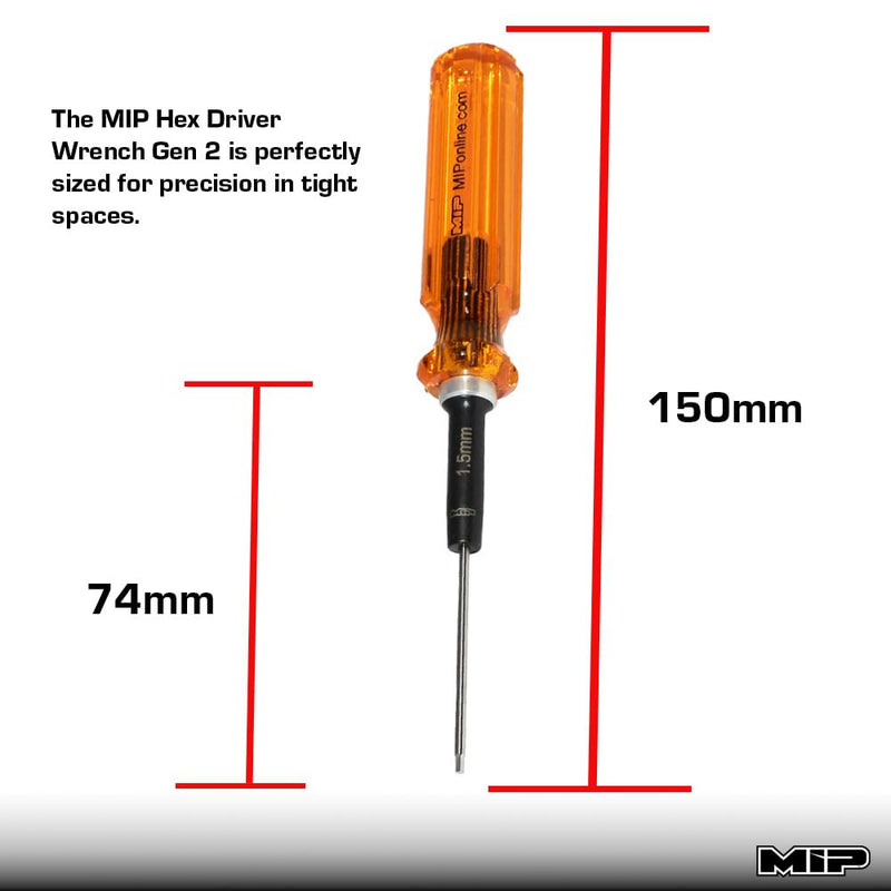 MIP 9602 3-Piece RC Hex Screwdriver Set (1.5mm, 2.0mm, 2.5mm) – Precision Hex Allen Wrenches for RC Cars, Drones, Boats, Helicopters – RC Repair Tool Kit – Made in USA Metric 1.5mm 2.0mm 2.5mm