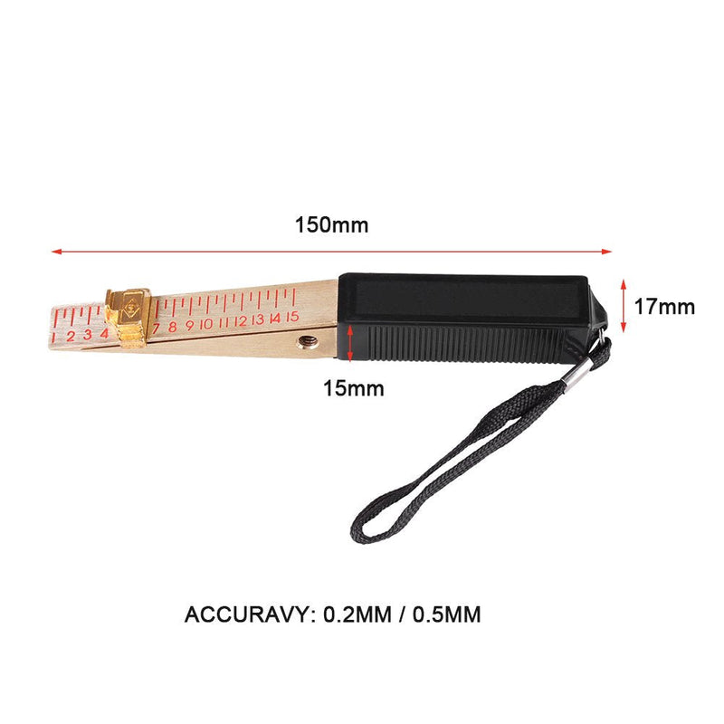 Wedge-shaped feeler gauge, measuring tool for home technology, 1-15 mm, 1 piece 0.2 mm