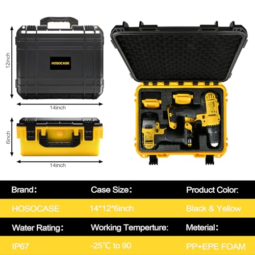 Case for DEWALT Cordless Drill Driver: Waterproof Tool Box for 20V Max Set