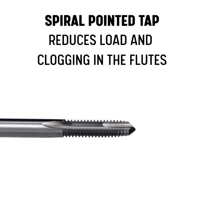 Drill America 5/8"-18 High Speed Steel Left Hand Spiral Point 3 Flute Tap, DWT Series DWTG5/8-18LH Spiral Point Tap, Left Hand