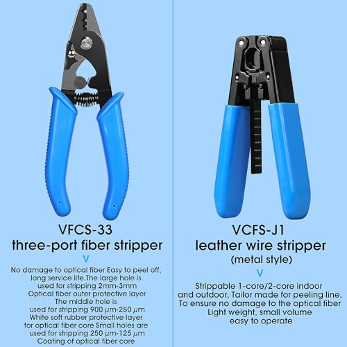 Fiber Optic Tool Kit, 10-in-1 Fiber Termination Tool Kit FTTH Fiber Tool