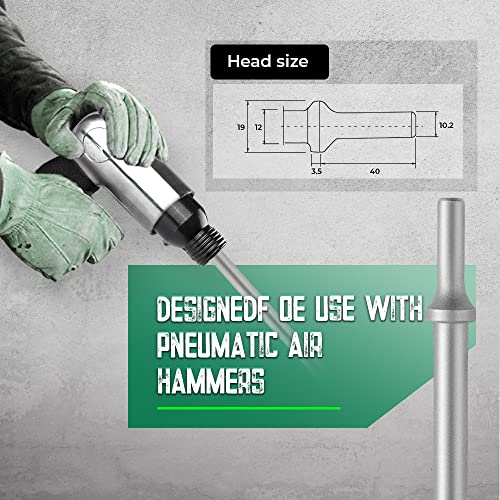MonkeyKingBar-Pneumatic Drift Punch 6pcs Set, 0.401 Inch Round Shank,3/16-1/2 Inch Tips, 7 Inch Length, Steel Punches for Removing Rusted Bolts