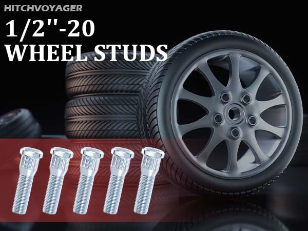 1/2-20 UNF Thread Wheel Stud,Trailer Lug Studs Supports 2000 to 7000lb Axle 24PCS 1/2"-20 Wheel Studs