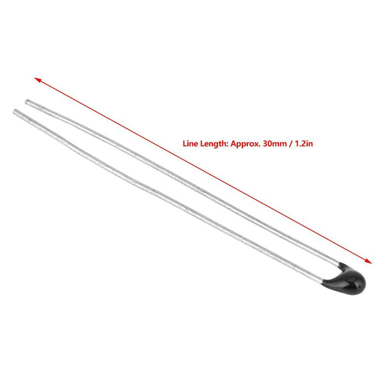 Oumefar Pack of 10 MF52 NTC Thermistor High Accuracy Temperature Sensor Thermistors with 30 mm Cable (10K-B3435-L30)