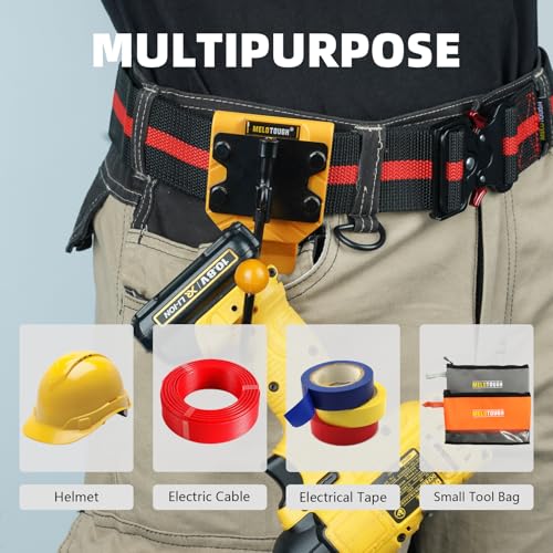 MELOTOUGH Right Handed Impact Holster 3-in-1 Drill Holster Combo with Magnetic Wristband, Tool Belt Hook