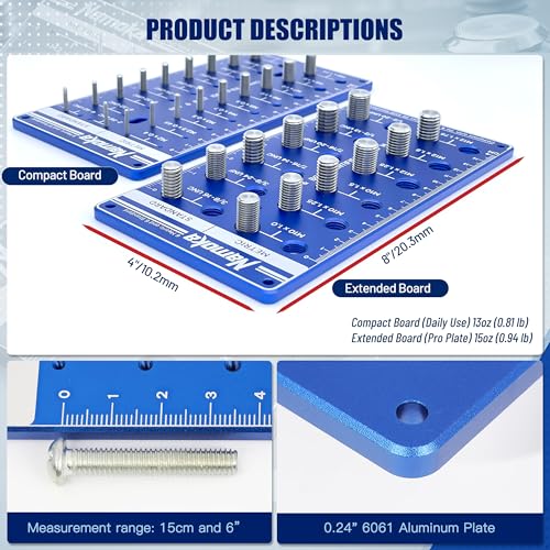 Thread Checker, 31-Size Dual-Panel Aluminum Gauge 31 Thread Checker-S02
