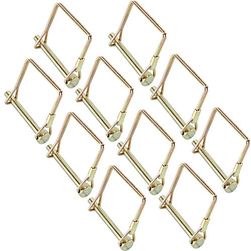 20-Pack Square Shaft Locking Pin Wire Lock Pin Safety Coupler Pin , 3 Sizes Available: 3/8" x 2-1/4", 1/4" x 2-1/4", 5/16" x 2-1/4" (20Pcs: 3/8" x 2-1/4") 20Pcs: 3/8" x 2-1/4"