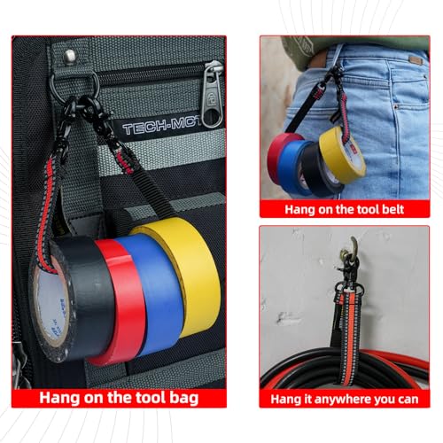 MELOTOUGH Tool Holster Cordless Drill Holster/Hook Single Tool Belt Hook,Tape Thong Electrical Tape Holder with Trigger Snap Hook Electrical Tape Strap for Tool Belt, Tool Bag, Tool Backpack
