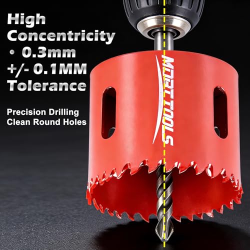 M42 Hole Saw Kit,12Pcs 8% Cobalt Bi-Metal Hole Saw Set with with 7/8"-1-1/2"(22-38mm)–Deep Cut 2" Depth HSS Hole Cutter for Wood, Plastic, Drywall, Metal Sheet & Hardened Stainless Steel 12PCS-7/8"-1-1/2" 1