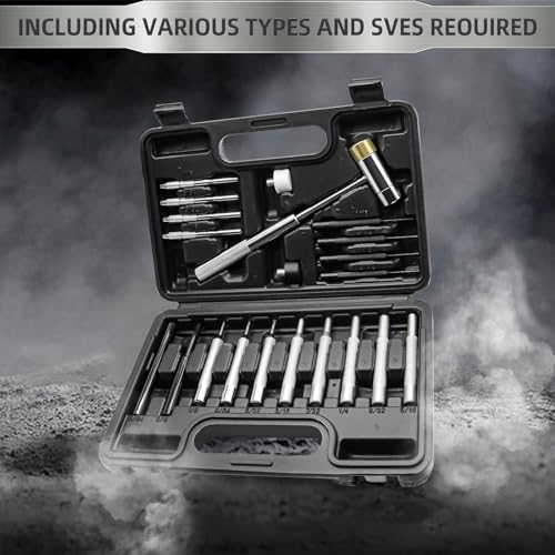 Armorers Bench Block Non-Slip Universal Gun Block & Professional Pin Punches, Punch Tool, Roll Pin Punch Set Punch Set with Organizer Storage Box - Complete Mechanical Repair Tool Kit